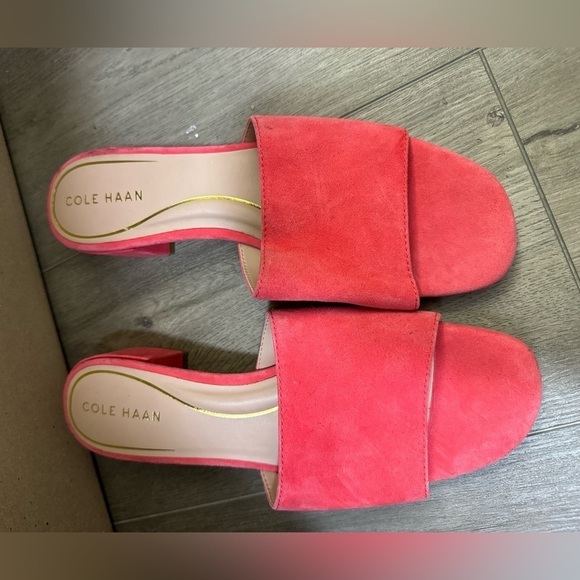 Cole Haan Geranium Calli Single Band Block Heel Slide Sandal - Size 9.5 - Picture 6 of 10